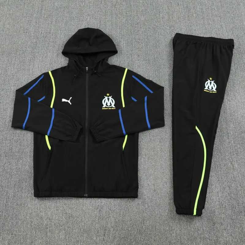 Marseilles 2026/27 Trainingspak met windjack - Zwart