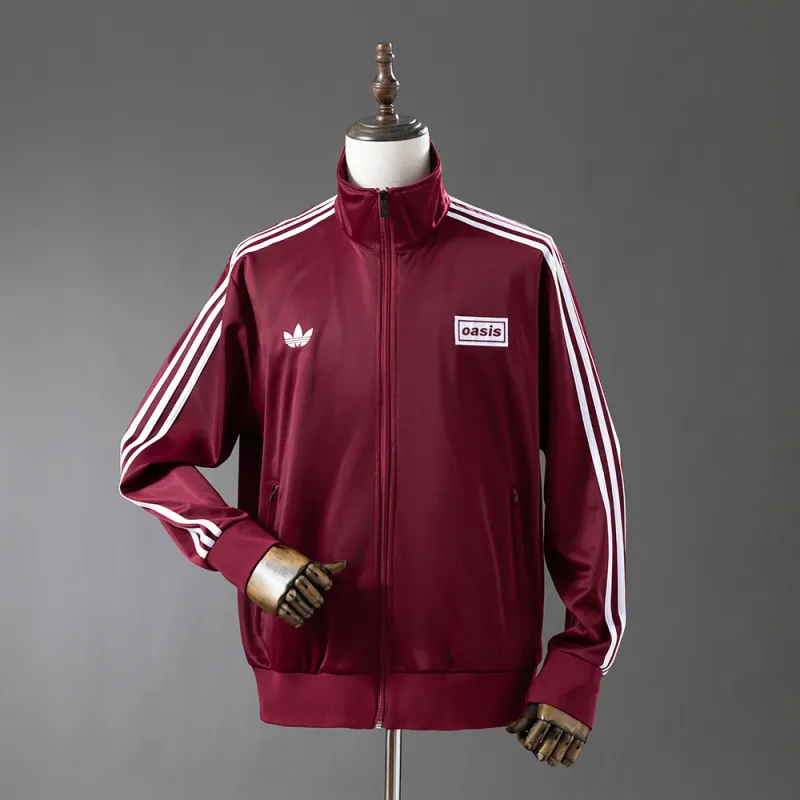 Oasis Flamingo Track Jacket Burgundy