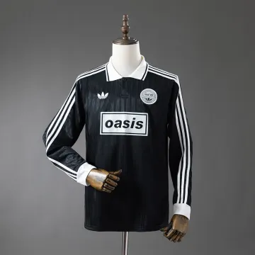 Oasis Tour Jacquard a righe manica lungaCamicia da uomo Nero