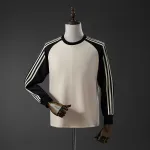 Oasis Tour Three/Camiseta de manga larga a rayas/Camiseta de hombre Beige Camiseta de manga larga/larga Oasis Tour Three/Striped para hombre Beige
