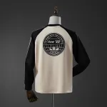 Camiseta de manga larga/larga Oasis Tour Three/Striped para hombre Beige