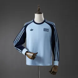US22.99 - Oasis Tour Three/Striped Long/Sleeve T/Men's Shirt Sky Blue