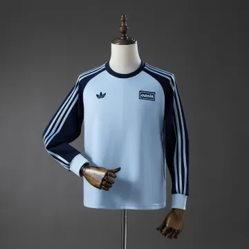 Oasis Tour Three/Striped Long/Sleeve T/Camicia da uomo Blu cielo