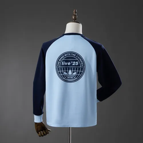 Oasis Tour Three/Striped Long/Sleeve T/Men’s Shirt Sky Blue
