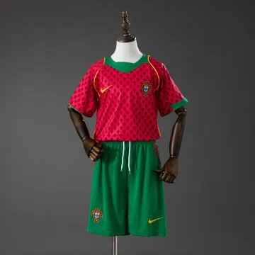 Portugal 2004 Home Retro Kids Kit Jersey