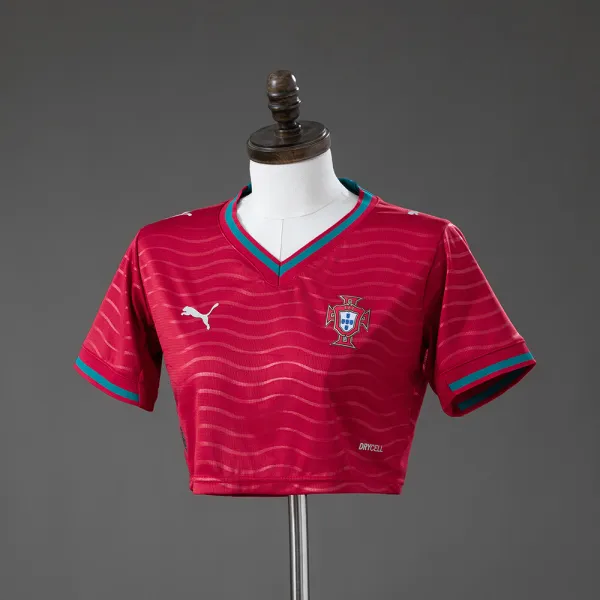 Portugal 2026 Home women's crop top jersey - A-Grade Quality Detail View