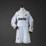 Real Madrid 11/12 Home Retro Long-Sleeve Kids Kit Jersey Real Madrid 11/12 Home Retro Long-Sleeve Kids Kit Jersey