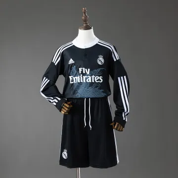 Real Madrid 14/15 Terceira camisola de manga comprida retro para crianças