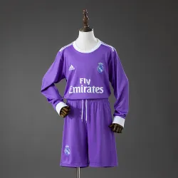 US21.98 - Real Madrid 16/17 Away Retro Long Sleeve Kids Kit Jersey