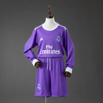 Real Madrid 16/17 Away Retro Long Sleeve Kids Kit Jersey