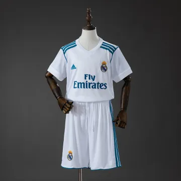 Real Madrid 17/18 Home Retro Kids Kit Jersey