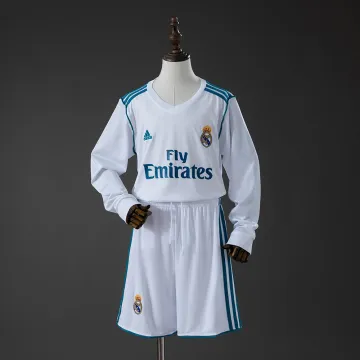 Maglia kit bambino Real Madrid 17/18 Home Retro manica lunga