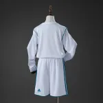 Real Madrid 17/18 Home Retro Long Sleeve Kids Kit Jersey