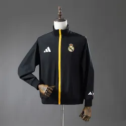 Real Madrid 2025/26 Windbreaker Black - product photo US34.99 - Real Madrid 2025/26 Windbreaker Black