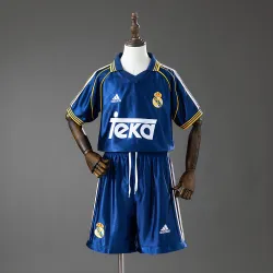 US20.98 - Real Madrid 98/00 Third Away Retro Kids Kit Jersey