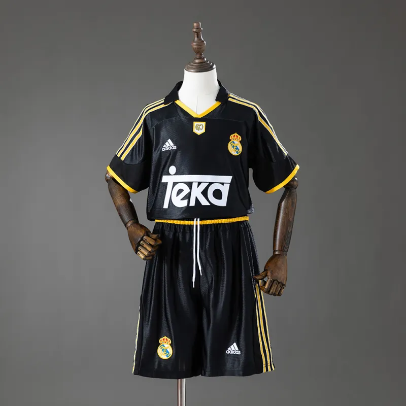 Real Madrid 99/01 Away Retro Kids Kit Jersey
