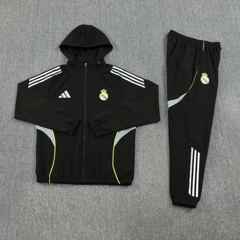 Real Madrid 2026/27 Windbreaker Training Suit Black
