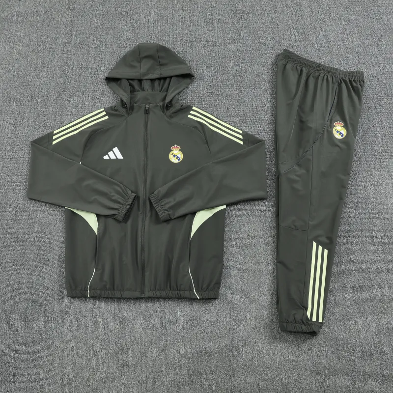 Real Madrid 2026/27 Windbreaker Training Suit Green