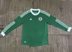Retro 2012 Germany away long sleeve green Men's soccer jersey