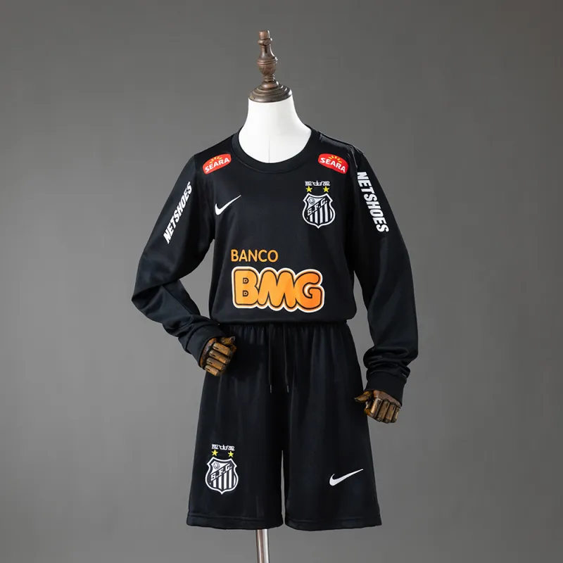 Santos 12/13 Away Retro Long Sleeve Kids Kit Jersey