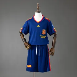 Spain 2010 Away Retro Kids Kit Jersey - product photo US20.98 - Spain 2010 Away Retro Kids Kit Jersey