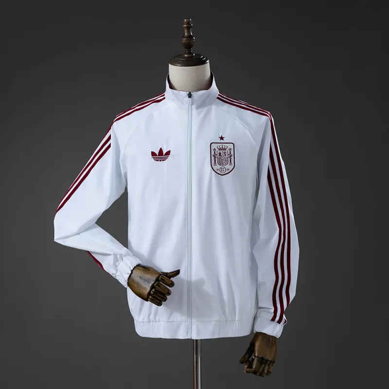 Veste coupe-vent Espagne 2026, blanche