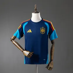 Camisola de treino para homem do Campeonato do Mundo de Futebol de 2026 da Espanha frente azul-marinho com brasão.