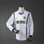 Valencia 2000/01 Home Retro Wit Voetbalshirt Valencia 2000/01 Home Retro Wit Voetbal Jersey