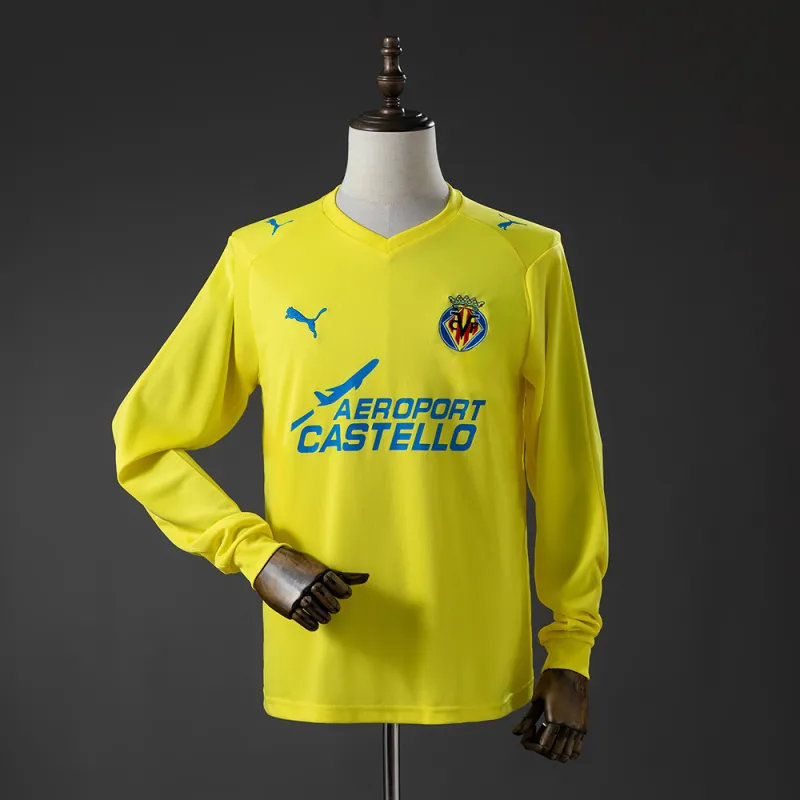 Maglia retro da casa a maniche lunghe del Villarreal CF stagione 2008/09