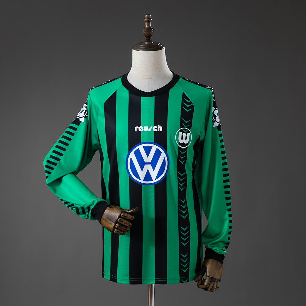 Camisola de manga comprida retro do Wolfsburg 95/96 Away