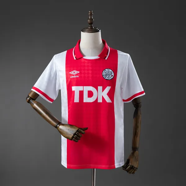 Camisa retro do Ajax da época 89/90 - Qualidade de 1.ª classe - Vista detalhada