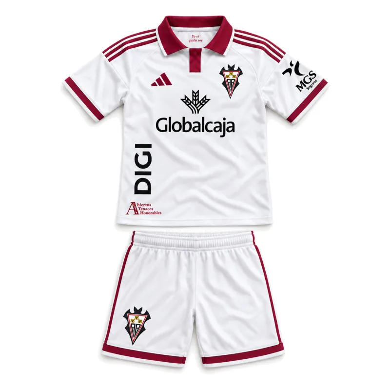 2026/27 Albacete Home Kids Kit - Flat-lay front