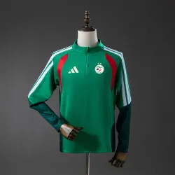 Algeria 2026 Training Top Green - product photo Algeria 2026 Training Top Green front view with national crest