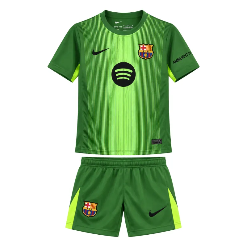 25/26 Kids Barcelona Goalkeeper Kit