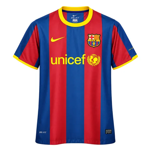 10/11 Barcelona Home Retro Soccer Jersey front view