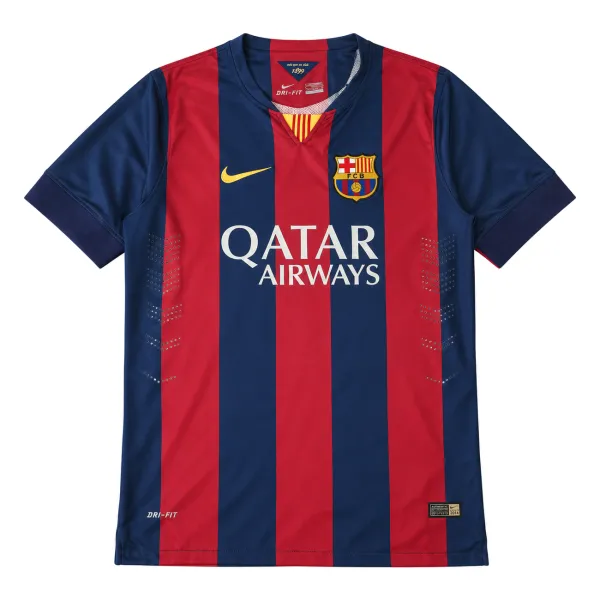 14/15 Barcelona Home Retro Soccer Jersey front view