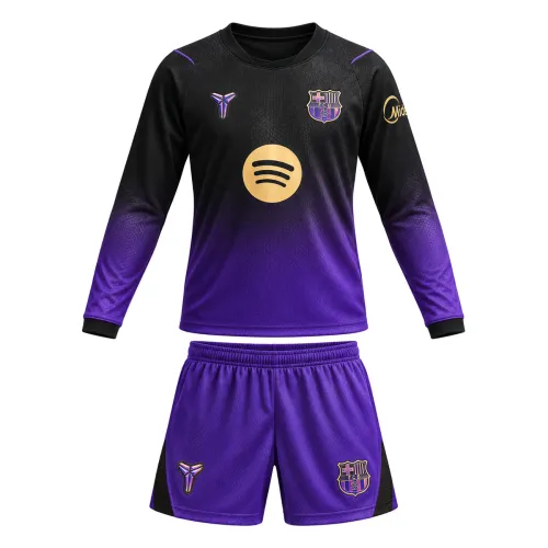 26/27 Barcelona Away Long Sleeve Kids Kit