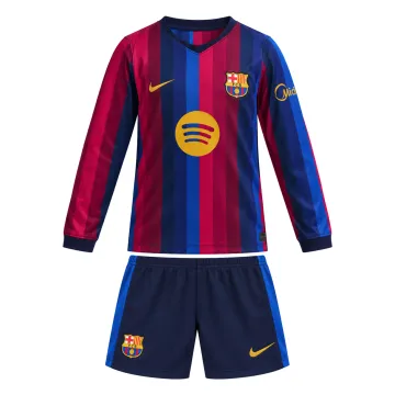 26/27 Barcelona Home Long Sleeve Kids Kit