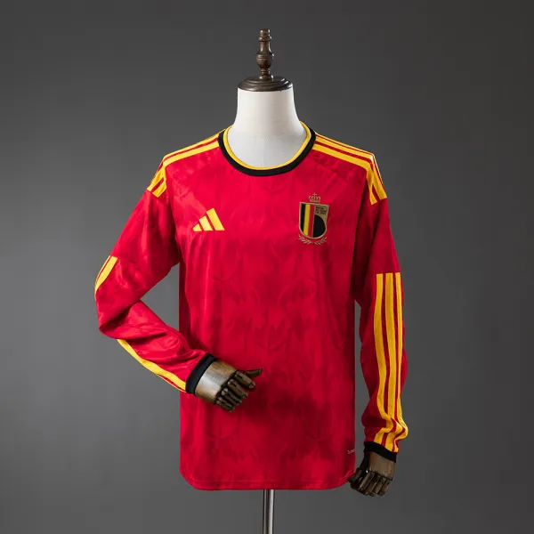 Camisola de manga comprida da Bélgica 2026 - Qualidade de 1.ª classe - Vista detalhada