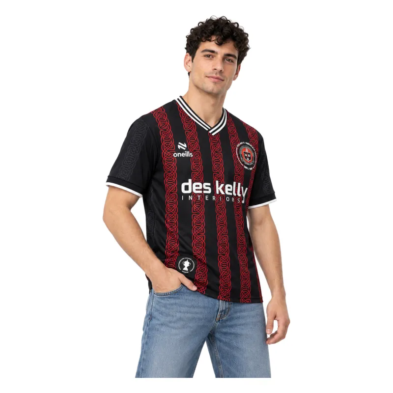 24/25 Bohemian FC League Centenary Home Jersey - AI model preview, upper front view, independent relaxed fashion pose