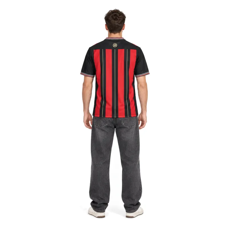 25/26 Bohemians home Soccer Jersey - AI model preview, casual styling, back view