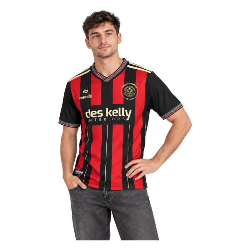 25/26 Bohemian FC 135th Anniversary Home Jersey - AI model preview, upper front view, independent relaxed fashion pose