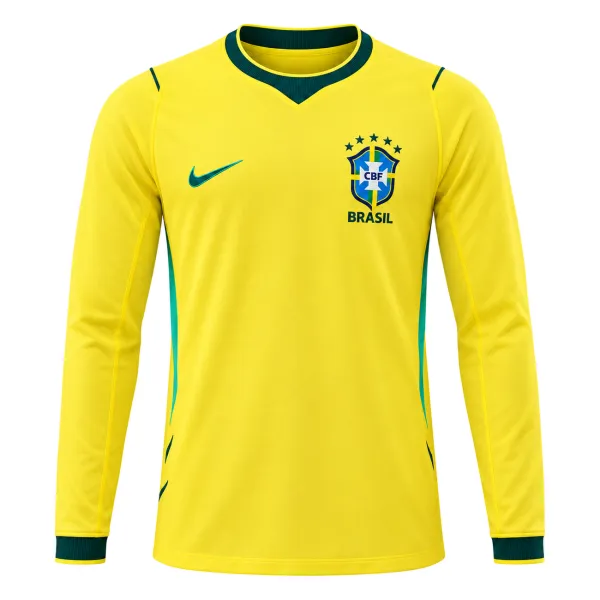 2026 Brazil Home Long Sleeve Jersey - AI product front preview