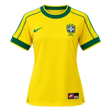 Maglia da casa da donna in stile retrò Brasile 1998
