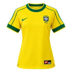 Brazil 1998 Home Women's Retro Jersey - product photo US20.95 - Brazil 1998 Home Women's Retro Jersey