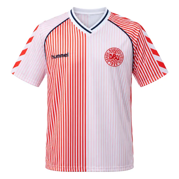 1986 Denmark Away Retro Jersey - front view