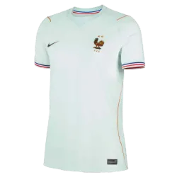 Vooraanzicht van de 2026 Frankrijk Vrouwen Jersey Away met FFF-wapen detail.