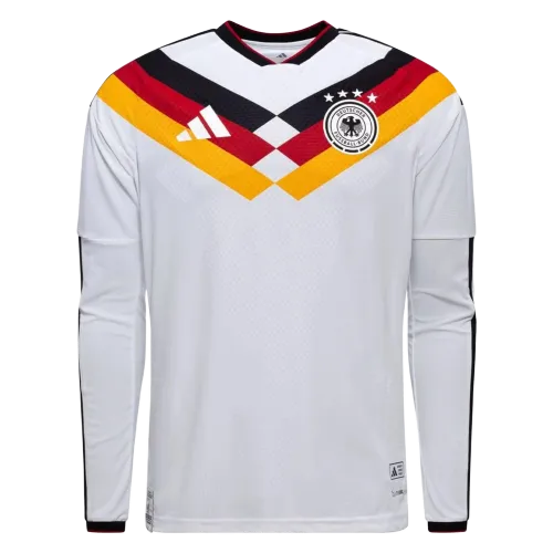 WK-voetbalshirt Duitsland 2026 – Thuiswedstrijd, lange mouwen, spelersversie