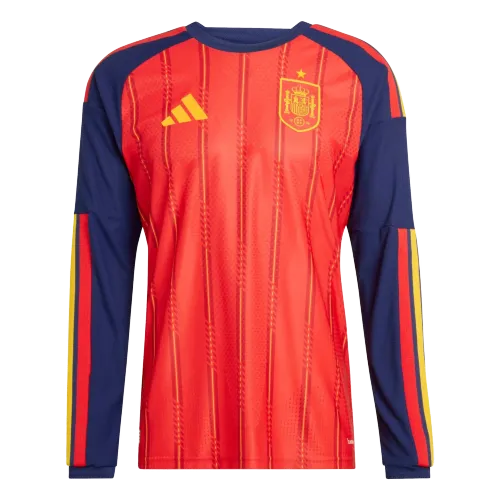 Maglia calcio Spagna 2026 Coppa del Mondo Home Versione giocatore manica lunga