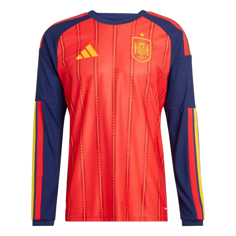 Soccer Jersey Spain 2026 World Cup Home Long Sleeve Player Version